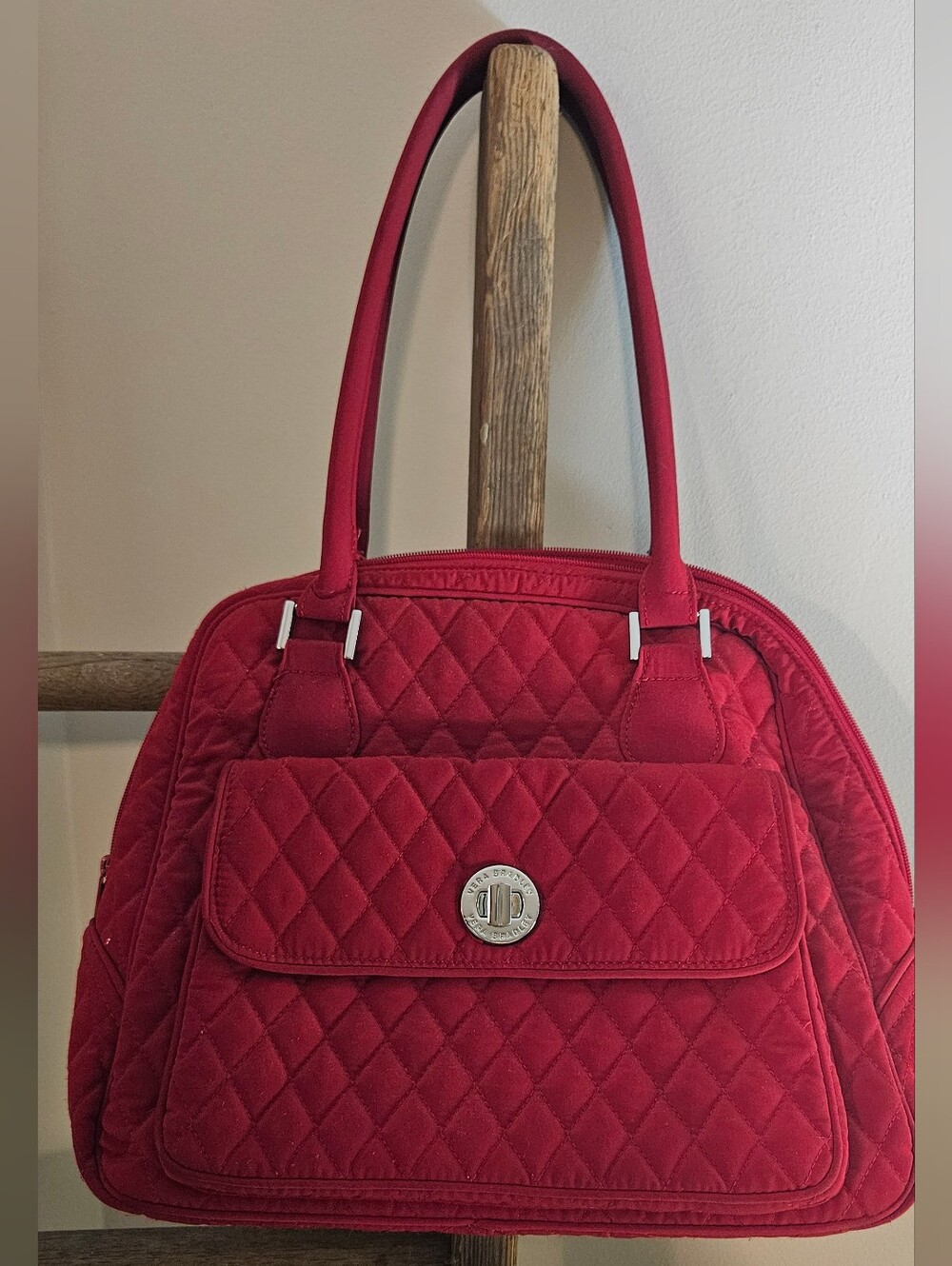 Vera Bradley Red Quilted Satchel Bag